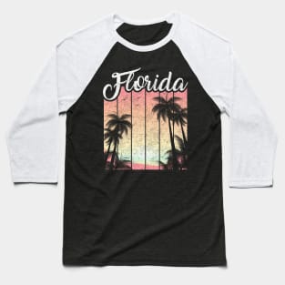 Retro Florida Is Calling Silhouette Vacation Baseball T-Shirt